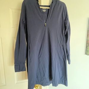 Womens Dark Blue Duluth Athletic Dress w/ hood